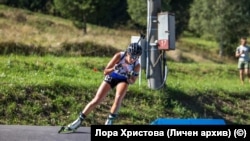 Лора Христова по време на един от стартовете в Словакия