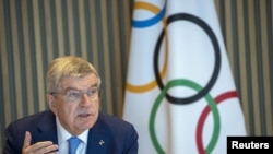 Predsjednik Međunarodnog olimpijskog komiteta, Tomas Bah, na sastanku Upravnog odbora MOK, Lozana, Švajcarska, 28. mart 2023.