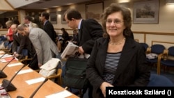 Göncz Kinga egy EP-delegáció tagjaként Budapesten 2012-ben