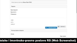 Screnshot ZK izvatka na kojem se vidi da je objekat u vlasništvu SPC. 12. juni 2024.