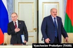 ვლადიმირ პუტინი და ალიაქსანდრ ლუკაშენკა