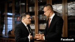 Szijjártó Péter és Alekszej Lihacsov, a Roszatom vezérigazgatója Moszkvában 2023. április 11-én