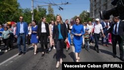 Președinta Maia Sandu și pe președinta Parlamentului European, Roberta Metsola
