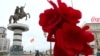 Statue Fest at the center of Skopje
