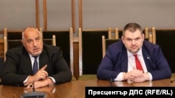 Лидерът на ГЕРБ Бойко Борисов и съпредседателят на ДПС Делян Пеевски