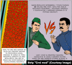 "Crni med je bio pokretač cijele jugoslovenske industrije", piše u stripu.