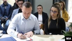 Потпишување на Студентски манифест, 11 март, 2024 година. 