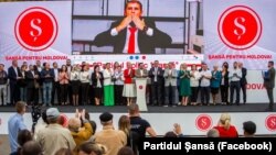 Una din manifestațiile electorale a partidului Șansă la Orhei în timpul campaniei pentru alegerile locale din noiembrie 2023.