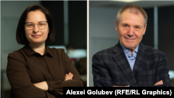 Autoarea podcastului „Dincolo de știri”, Elena Cioina, și invitatul permanent al emisiunii, analistul politic, Nicolae Negru.