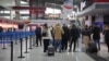 Pamje nga aeroporti i Prishtinës më 1 janar 2024, pas liberalizimit të vizave për qytetarët e Kosovës. 