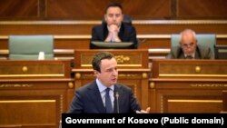 Premijer Kosova Aljbin Kurti u Parlamentu, arhivska fotografija