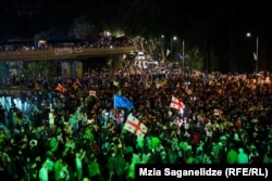 პროტესტი თბილისში "აგენტების კანონპროექტის" წინააღმდეგ, 2 მაისი, 2024 წელი.