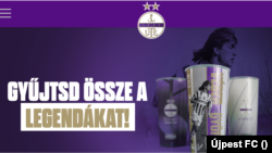 Részlet az Újpest FC oldaláról
