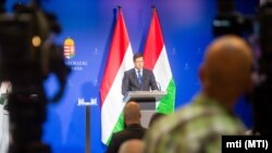 Gulyás Gergely Miniszterelnökséget vezető miniszter a Kormányinfón 2023. szeptember 13-án