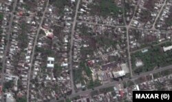 Жилищен квартал на Бахмут, заснет на 8 май 2022 г.