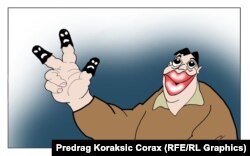 Karikaturista Predrag Koraksić Corax stalni je saradnik Radija Slobodna Evropa i jednom sedmično objavljujemo njegov komentar političkog života Srbije bez riječi.