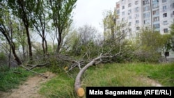 შემთხვევის ადგილი, ფოტო გადაღებულია 2023 წლის 6 აპრილს