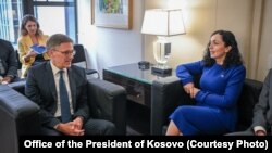 Derek Šole i Vjosa Osmani u Njujorku, 18. septembra 2023.