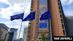 Ndërtesa e Komisionit Evropian në Bruksel, prill 2024.