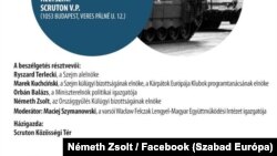 Meghívó a Scruton V.P.-be a Lengyelek és magyarok az orosz–ukrán háborúról című eseményre