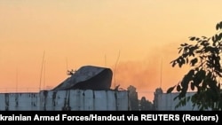 Silozuri avariate de o dronă în regiunea Odesa, Ucraina, 24 iulie 2023