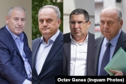 Afaceristul Nicolae Dumitru (Niro)(CD), fostul ministru Gabriel Sandu(CS), fostul primar Gheorghe Stefan (D) si Dorin Cocos(S).