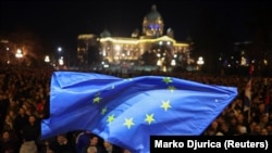 Jedan od protesta opozoicije i građana sa kojih se zahteva poništavanje izbora održanih 17. decembra, Beograd, 24. decembra 2023.