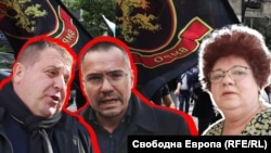 Колаж със снимки на Красимир Каракачанов (вляво) и Ангел Джамбазки от ВМРО и Лиляна Ковачева