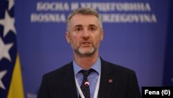 Edin Forto, ministar prometa i komunikacija BiH na konferenciji za medije u Sarajevu, 10. 6. 2023.