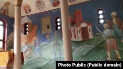 Sporan freskopis u pravoslavnoj crkvi Ružica u Rožajama, objavljen na Twitter profilu reisa Islamske zajednice u Crnoj Gori.