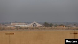 Pogled na vojnu bazu Kalso u kojoj se desila eksplozija, provincija Babil, Irak, 20. aprila 2024.