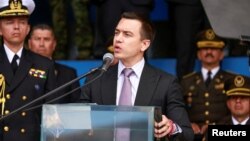 Predsednik Ekvadora Danijel Noboa izneo je šokantne podatke o vrednosti trgovine drogom i oružjem u pokušaju da istakne ozbiljnost bezbednosne krize u nekada miroljubivoj zemlji. Fotografija: 22. januar 2024.