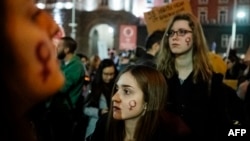 Протест в защита на правата на жените в София. Снимката е илюстративна