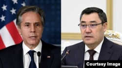 Госсекретарь США Энтони Блинкен и президент КР Садыр Жапаров. 