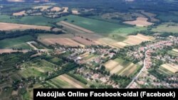 Alsóújlak légi felvételen