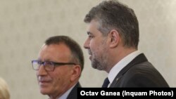 Primii doi oameni din PSD - Marcel Ciolacu, președinte, și Paul Stănescu, secretar general