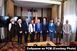 Во посета на Собранието на Северна Македонија беа пратениците од Врховната рада во Украина Михаило Борисович Радутскиј и Олга Анатоливна Стефанишина, 4 април 2024