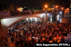 აგენტების კანონის საწინააღმდეგო აქცია-მსვლელობა თბილისში