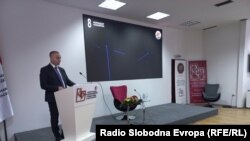 Вицепремиерот Артан Груби во Стопанска Комора на дебата „Бехтел и Енка можности и предизвици“, 25 април 2023