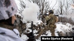 უკრაინელი სამხედროები დონეცკის ოლქში. 2023 წლის 14 თებერვალი