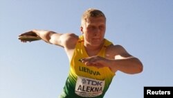 Миколас Алекна на финала в дисциплината хвърляне на диск на Световното първенство в Юджийн, щата Орегон, през 2022 г. 