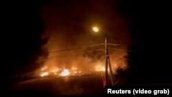 A Russian official said that a blaze at a low-voltage equipment plant in Korenovo was extinguished by fire crews. 