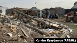 Снесенный в жилмассиве «Ак-Ордо» дом, 3 марта 2023 г.