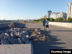 На Васильевском острове возле намыва