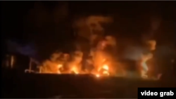 A fire at a refinery in Russia's Kaluga region.