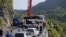 Traffic accident, the bus fell off the road Cetinje - Budva, Montenegro - screenshot