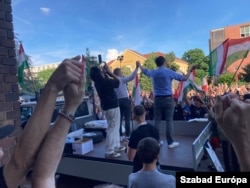 Magyar Péter Dunaújvárosban 2024. május 23-án