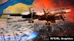 1990-იანი წლების ბოლოს უკრაინამ რუსეთს გადასცა რვა Tu-160 ბომბდამშენი და სამი Tu-95MS ბომბდამშენი (ფოტომონტაჟი)