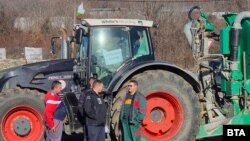 Кадър от протеста на земеделските производители