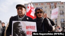 Manifestație de susținere pentru Saakașvili, Tbilisi, 20 februarie 2023